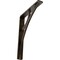 Ekena Millwork Galveston Wrought Iron Bracket, (Single center brace), Antiqued Brass 1 1/2"W x 7 1/2"D x 10"H BKTM01X07X10SGLABS - alternate 1